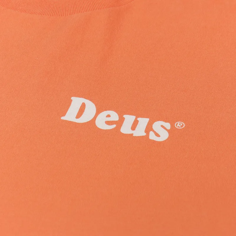 Deus Ex Machina Wobbles T Shirt Mandarin Orange-5