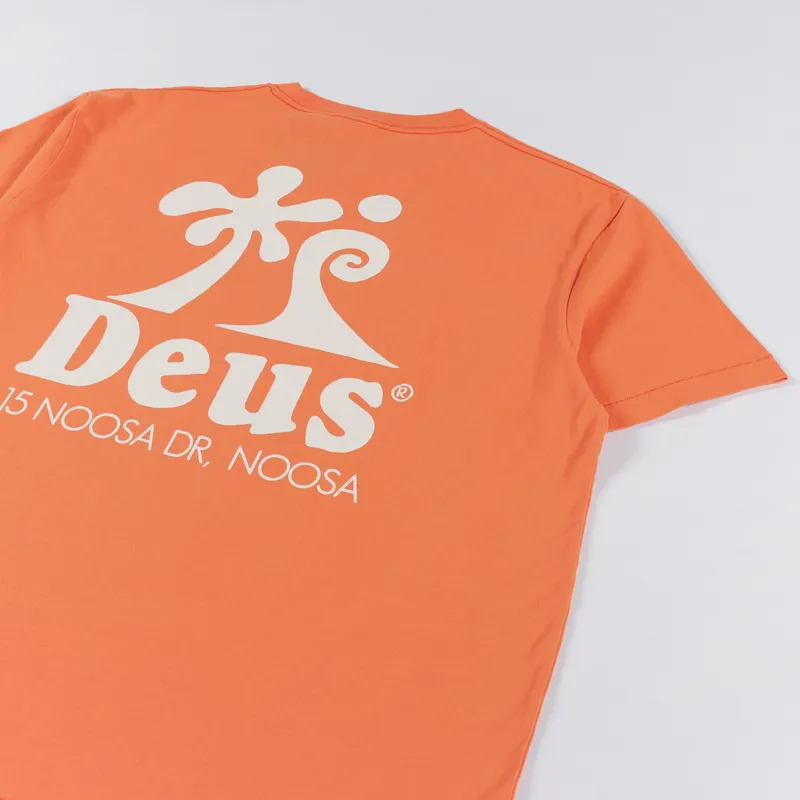 Deus Ex Machina Wobbles T Shirt Mandarin Orange-2