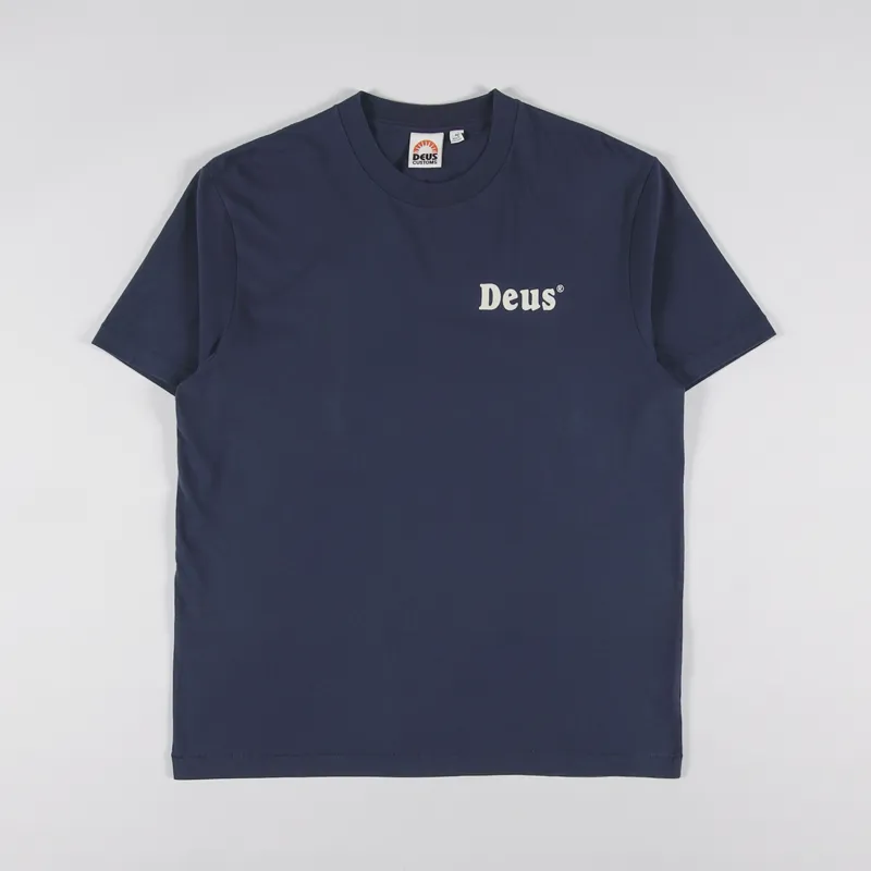 Deus Ex Machina Wobbles T Shirt Navy-1