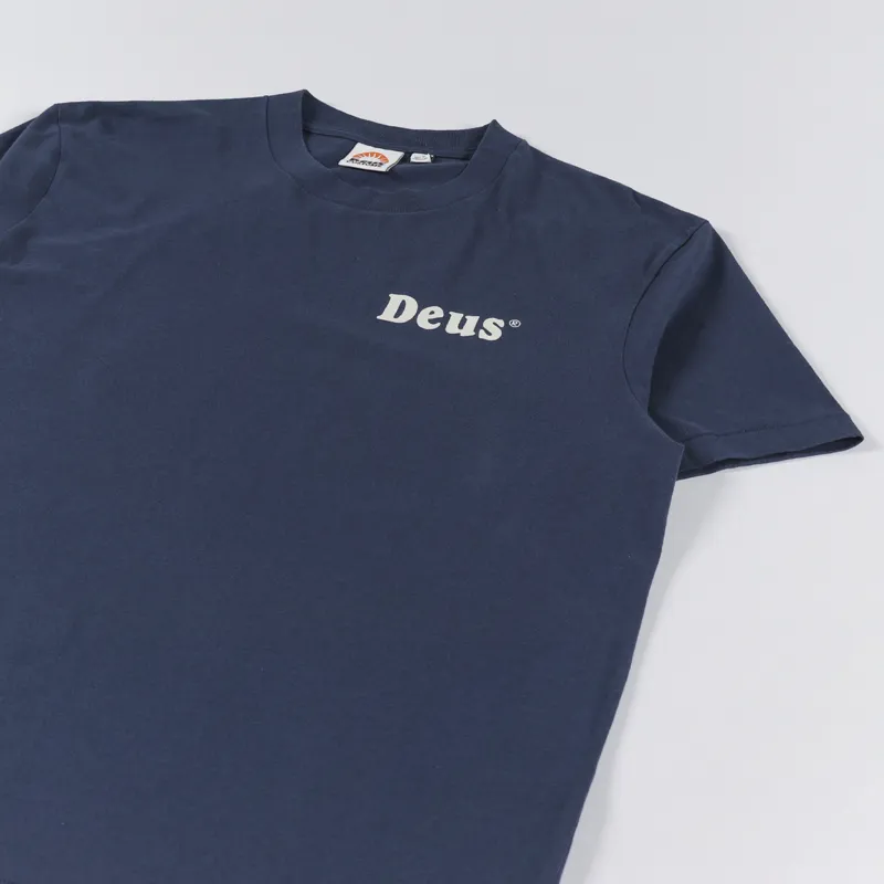 Deus Ex Machina Wobbles T Shirt Navy-3