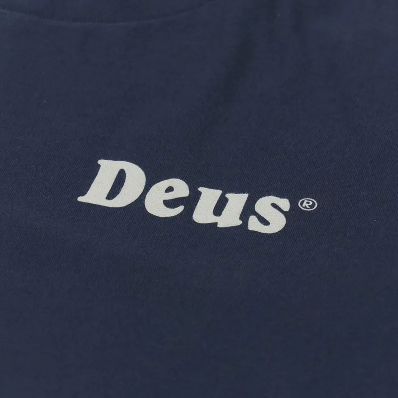 Deus Ex Machina Wobbles T Shirt Navy-5