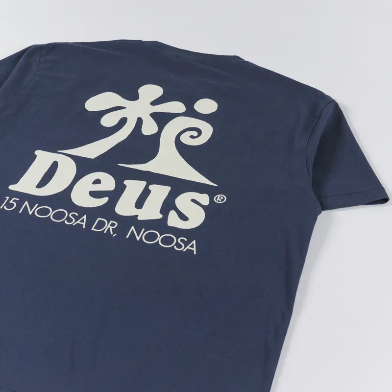 Deus Ex Machina Wobbles T Shirt Navy-2