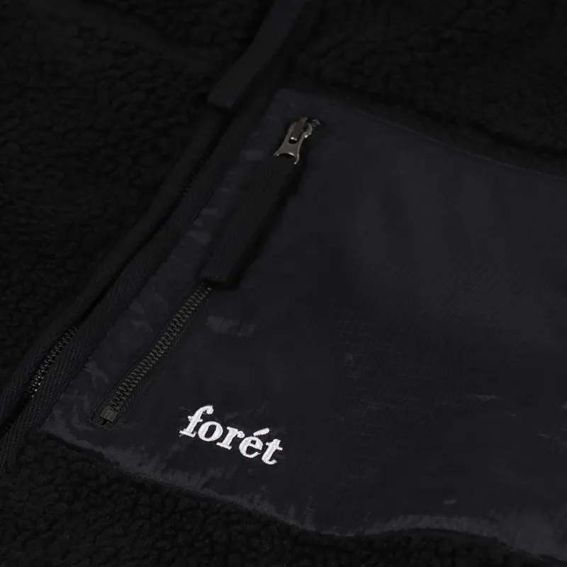 Foret Wolf Fleece Jacket Black-7