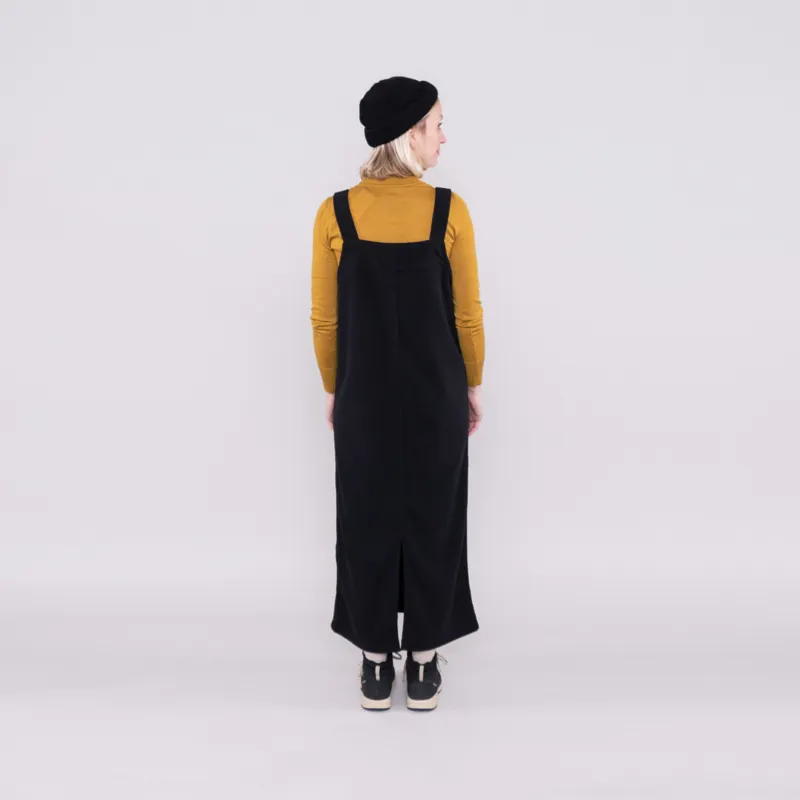 Snow Peak Womens Grid Fleece Dress Black-2