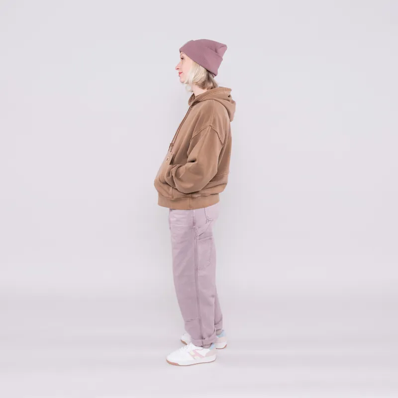 Carhartt WIP Womens Hooded Tacoma Sweat Tamarind Garment Dyed-3