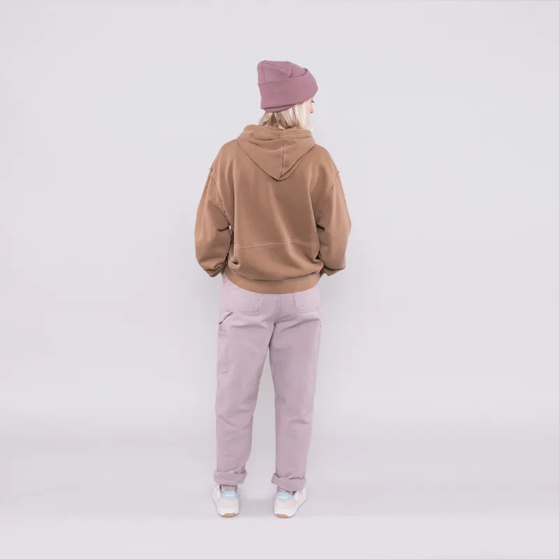 Carhartt WIP Womens Hooded Tacoma Sweat Tamarind Garment Dyed-2