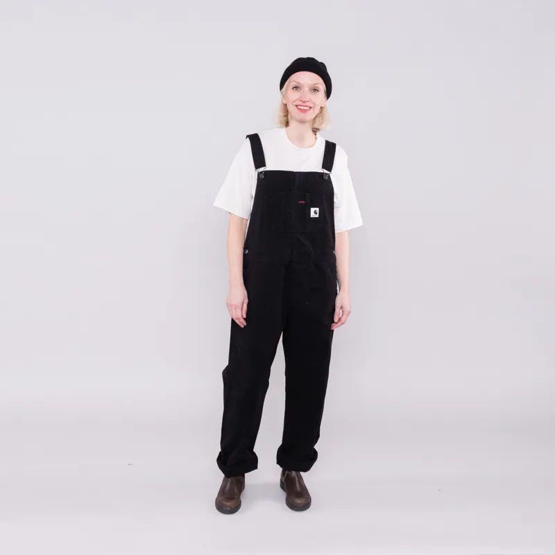 Carhartt WIP Womens Bib Overall Straight Black Heavy Stone Wash