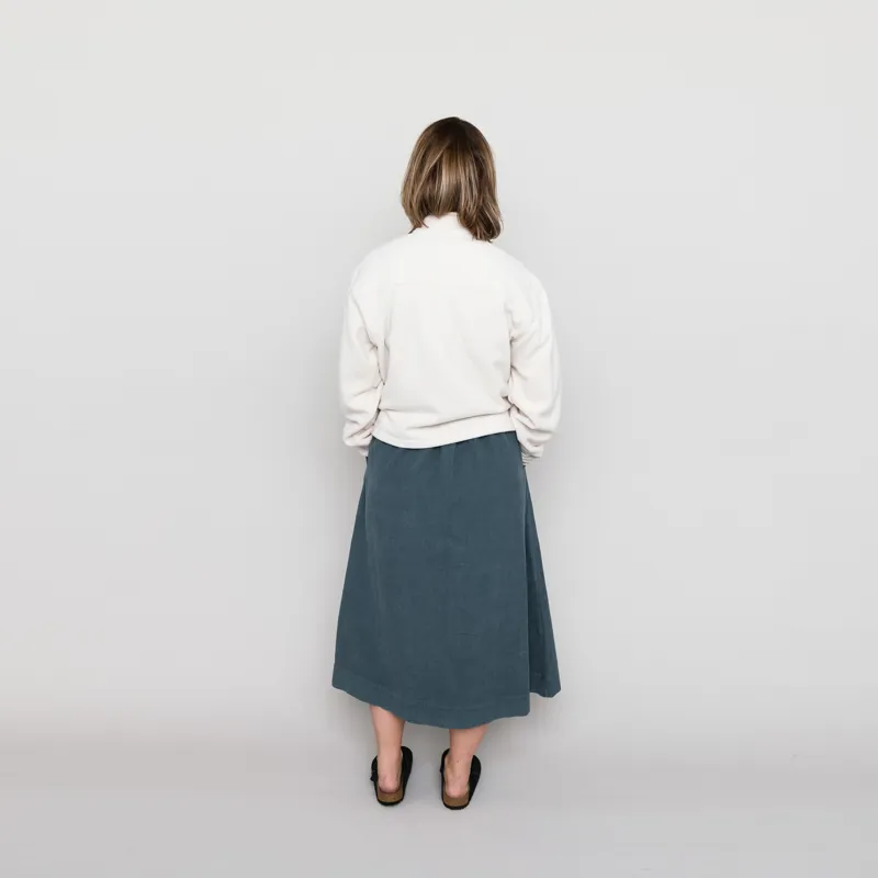 Beaumont Organic Womens Alyvia Cord Skirt Petrol-3