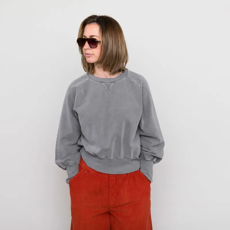 Beaumont Organic Womens Alder Sweatshirt Slate Mineral Dye-2