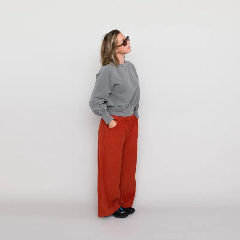 Beaumont Organic Womens Caitlin Cord Trouser Burnt Orange-3
