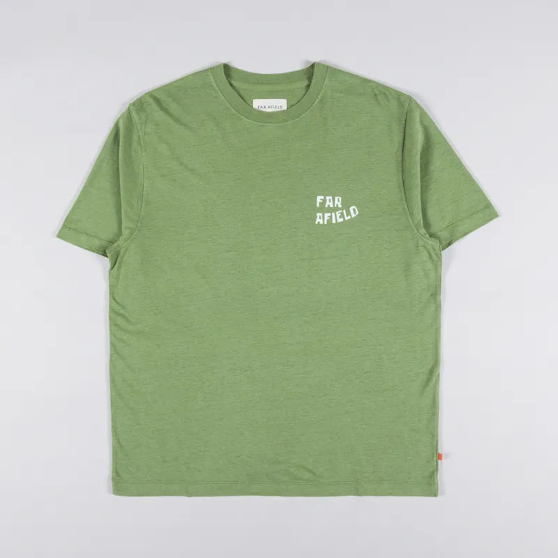 Far Afield Wonders Sun Swirl T Shirt Green-1