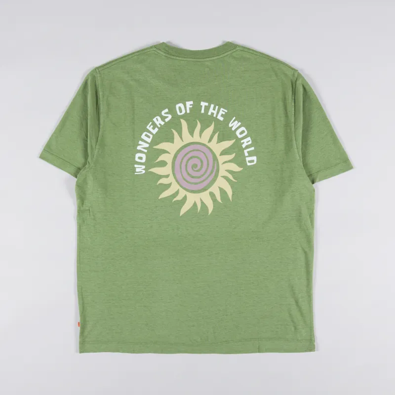 Far Afield Wonders Sun Swirl T Shirt Green