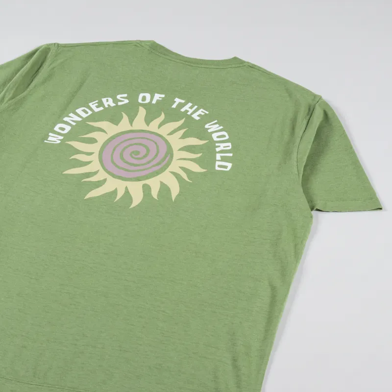 Far Afield Wonders Sun Swirl T Shirt Green-2