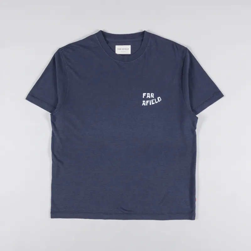 Far Afield Wonders Sun Swirl T Shirt Blue-1