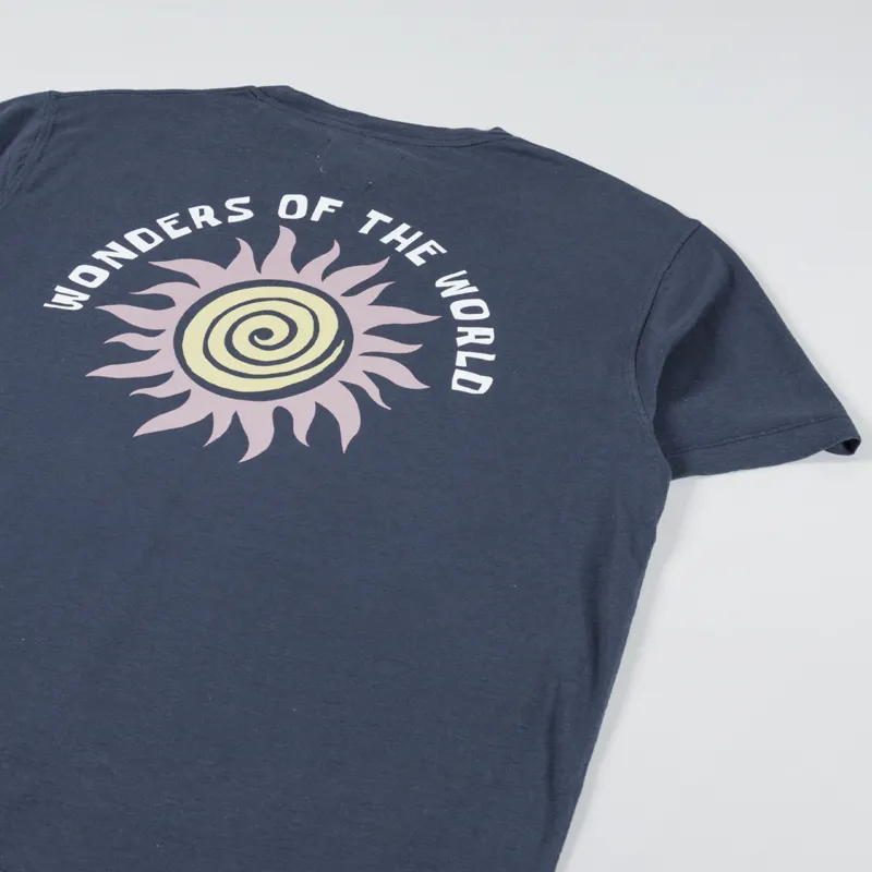 Far Afield Wonders Sun Swirl T Shirt Blue-2
