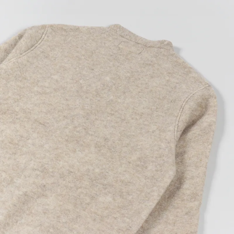 Universal Works Cardigan Stone Wool Fleece-5