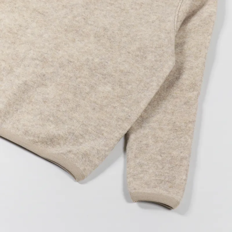 Universal Works Cardigan Stone Wool Fleece-9