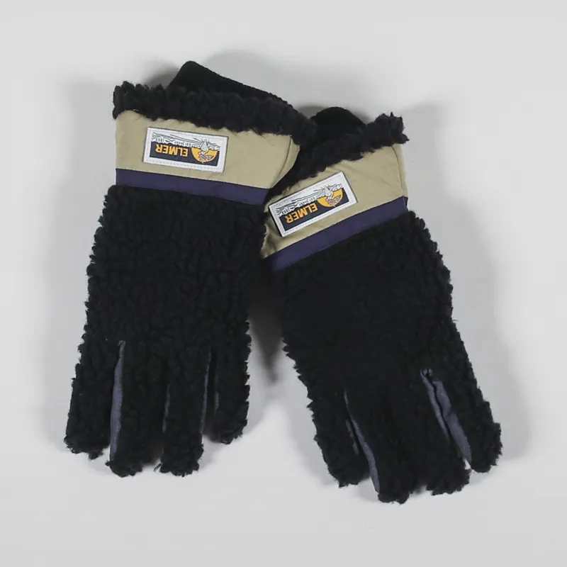 Elmer Wool Pile 5 Fingers Conductive Gloves Black