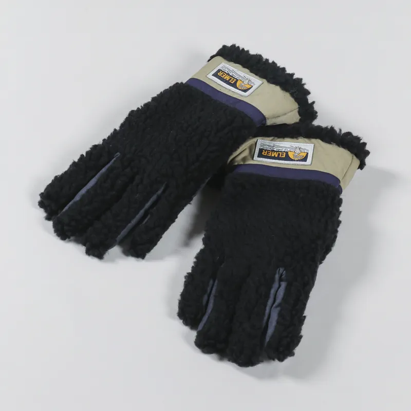 Elmer Wool Pile 5 Fingers Conductive Gloves Black-4