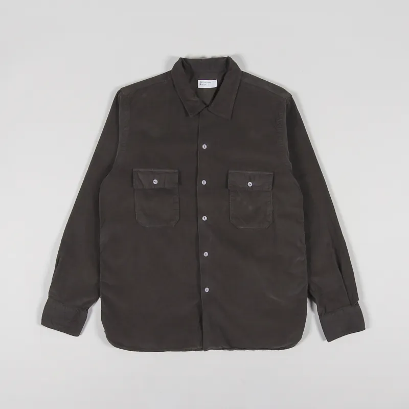 Universal Works Worker Shirt Brown Super Fine Cord