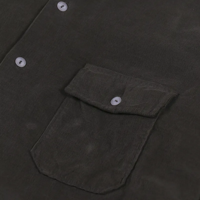 Universal Works Worker Shirt Brown Super Fine Cord-7