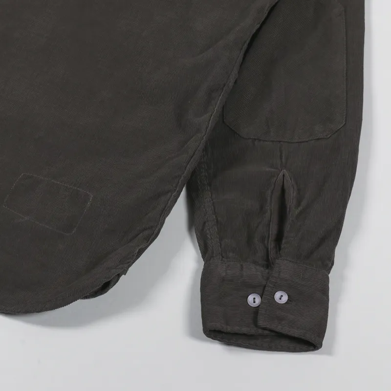 Universal Works Worker Shirt Brown Super Fine Cord-4