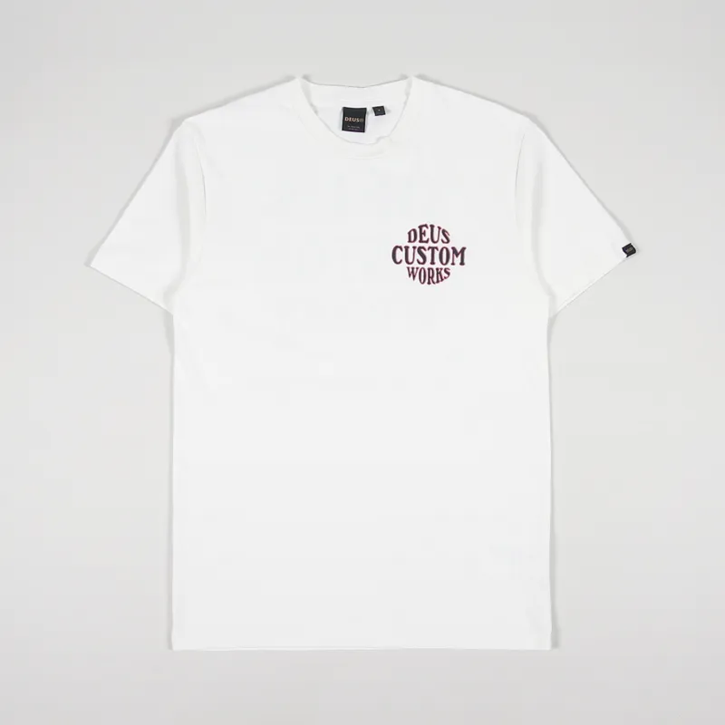 Deus Ex Machina Works T Shirt Vintage White-1
