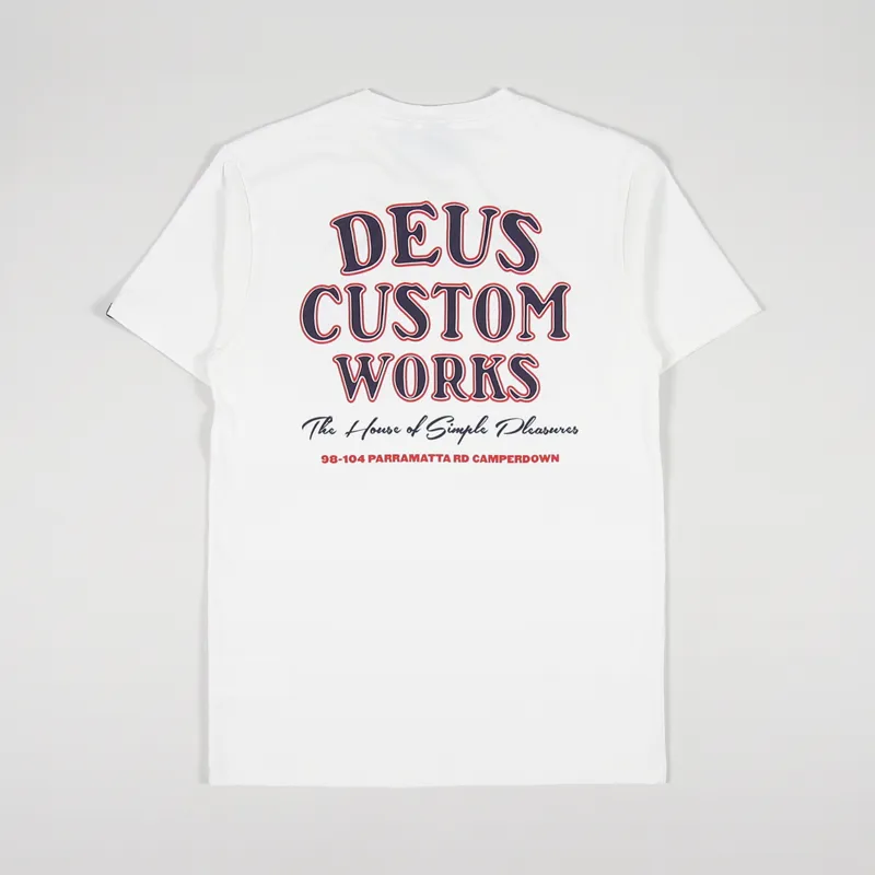 Deus Ex Machina Works T Shirt Vintage White