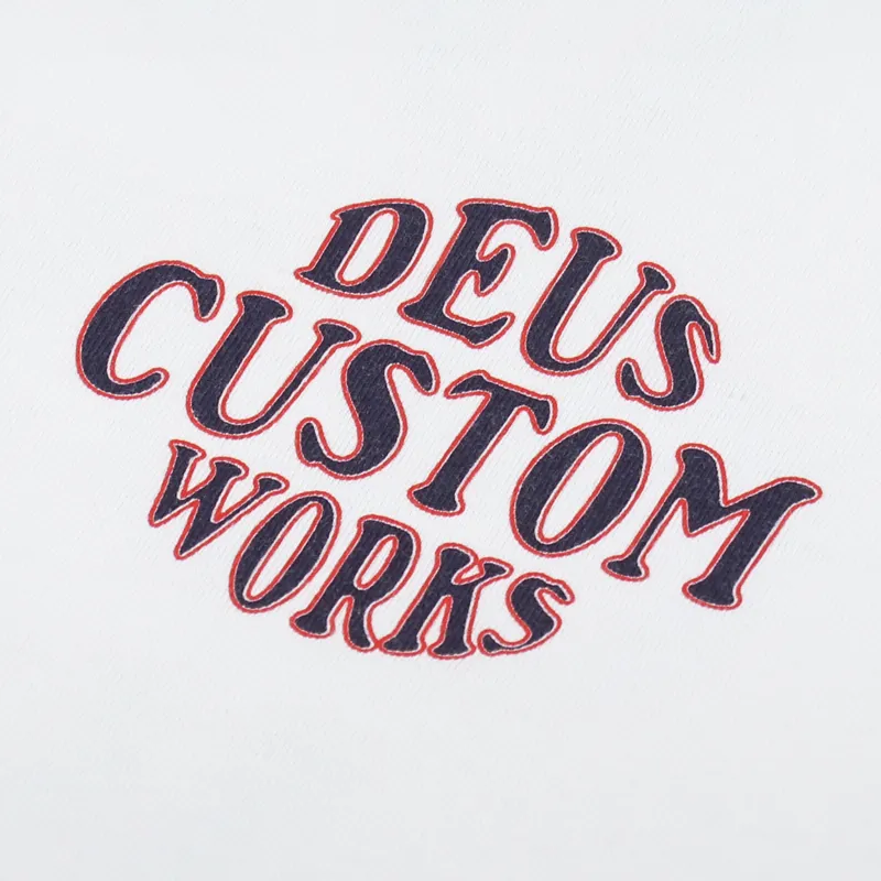 Deus Ex Machina Works T Shirt Vintage White-5
