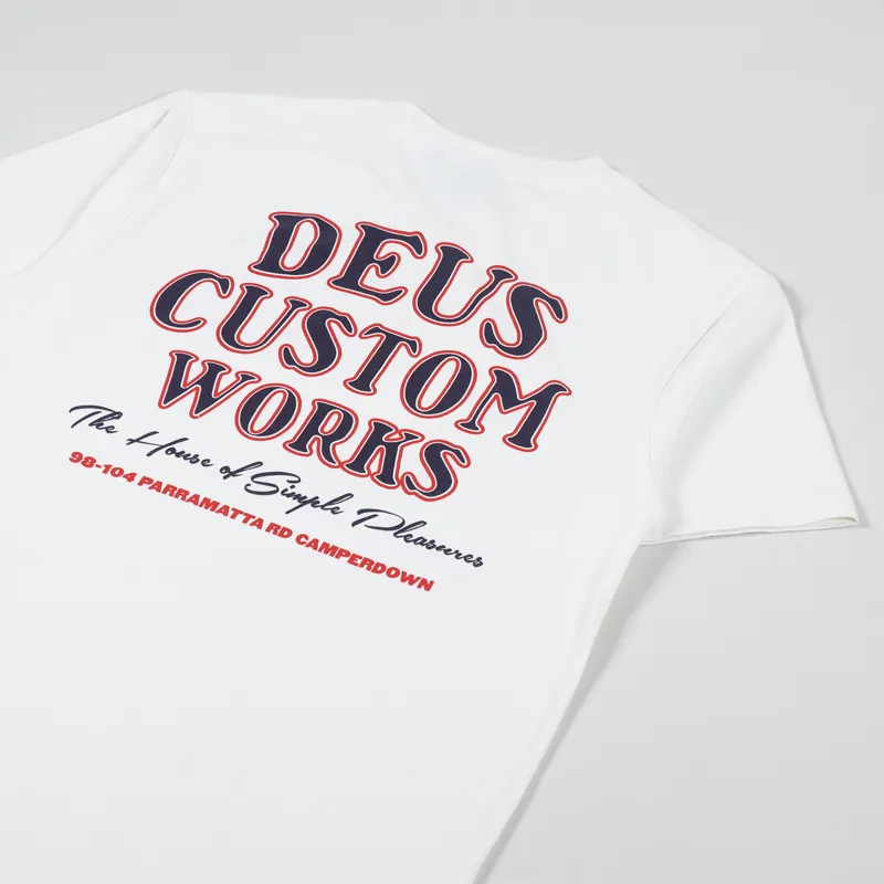 Deus Ex Machina Works T Shirt Vintage White-2