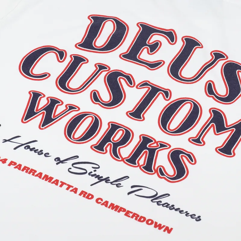 Deus Ex Machina Works T Shirt Vintage White-4