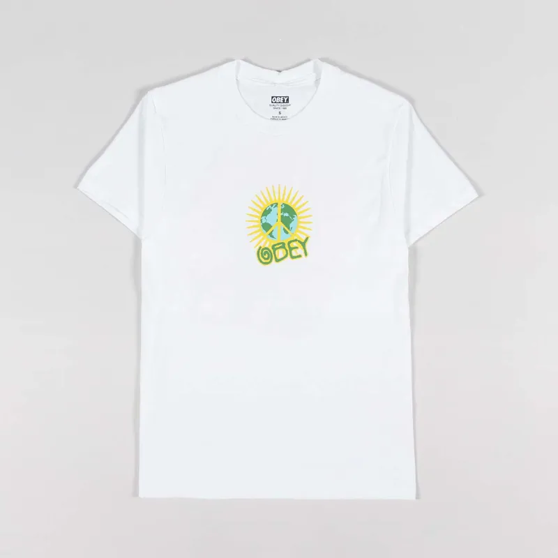 Obey World Paz T Shirt White-1