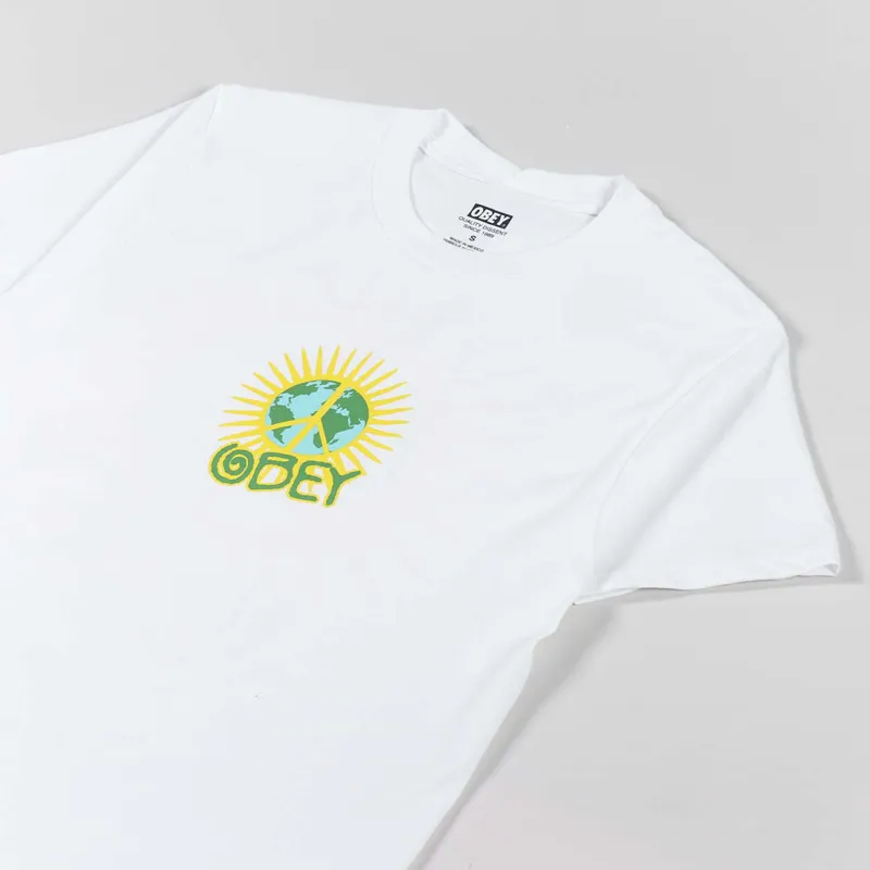 Obey World Paz T Shirt White-3