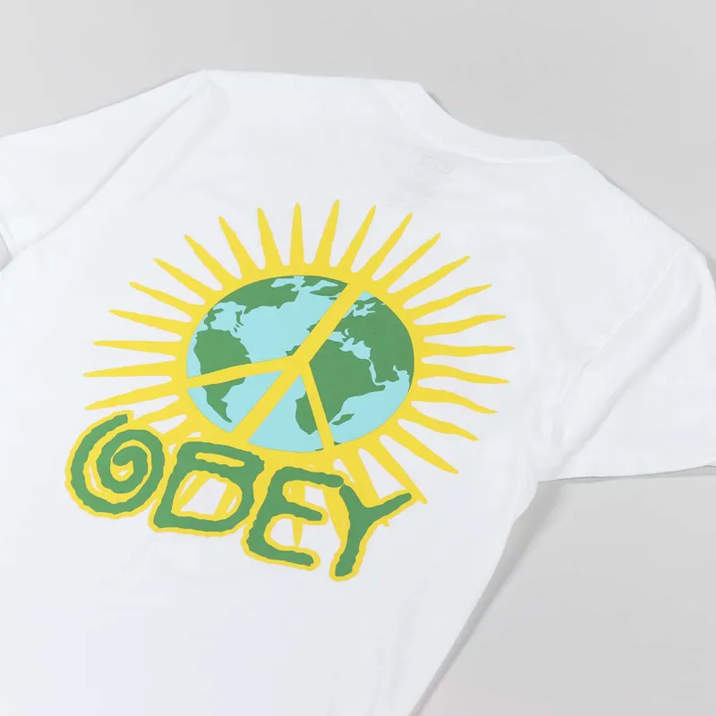 Obey World Paz T Shirt White-2