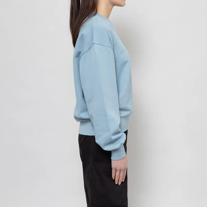 Carhartt WIP Womens Casey Sweatshirt Frosted Blue Silver-3