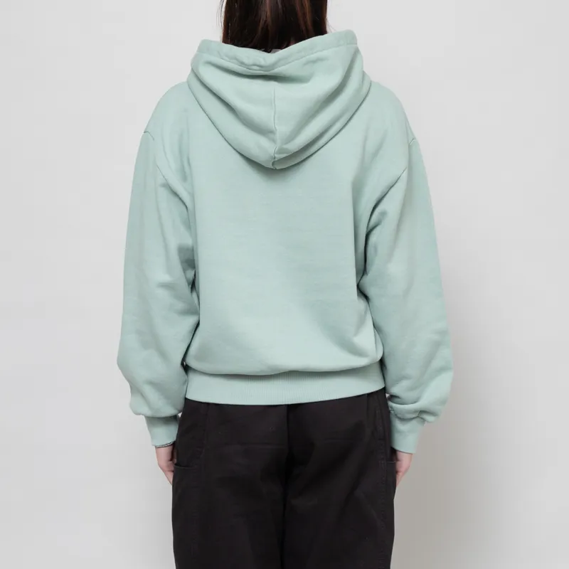 Carhartt WIP Womens Hooded Casey Sweatshirt Frosted Green Silver-2