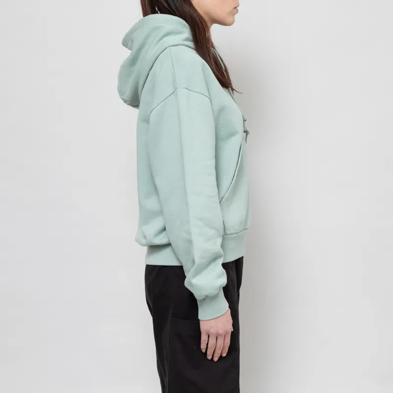 Carhartt WIP Womens Hooded Casey Sweatshirt Frosted Green Silver-3