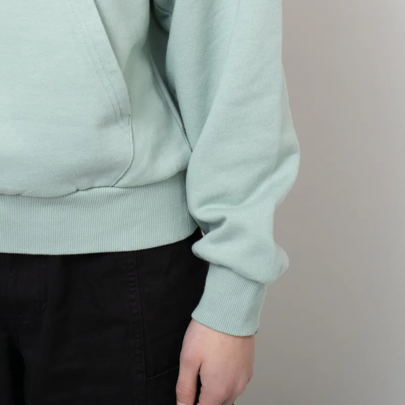 Carhartt WIP Womens Hooded Casey Sweatshirt Frosted Green Silver-6