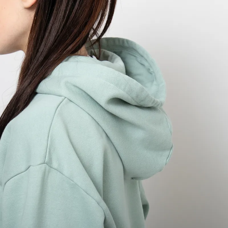 Carhartt WIP Womens Hooded Casey Sweatshirt Frosted Green Silver-5