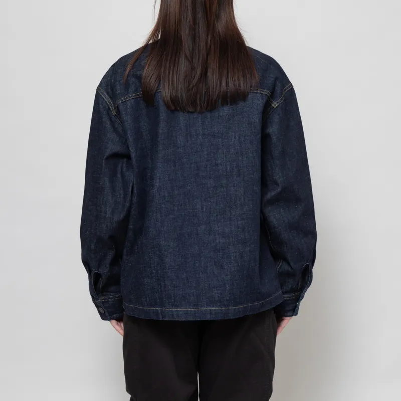 Carhartt WIP Womens Lovilia Shirt Denim Jacket Blue Rinsed