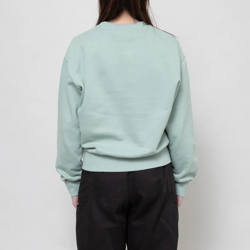 Carhartt WIP Womens Casey Sweatshirt Frosted Green Silver-2