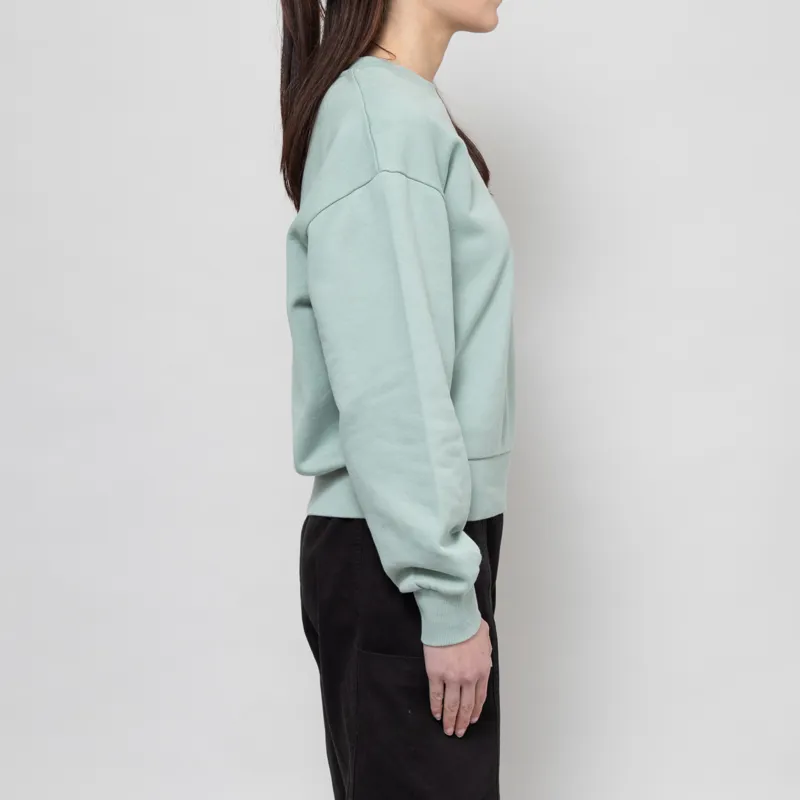 Carhartt WIP Womens Casey Sweatshirt Frosted Green Silver-3