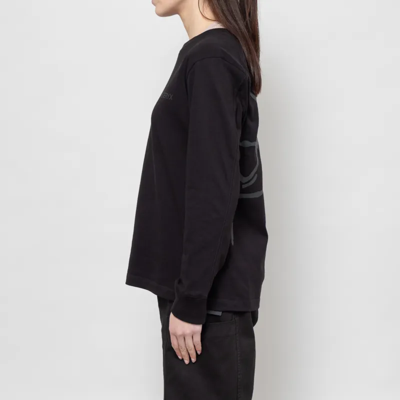Arc'teryx Womens Kragg Cotton Bird Long Sleeve T Shirt Black-3