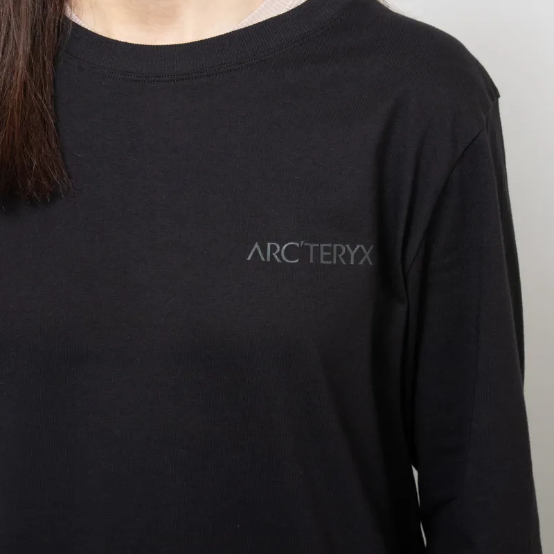 Arc'teryx Womens Kragg Cotton Bird Long Sleeve T Shirt Black-4