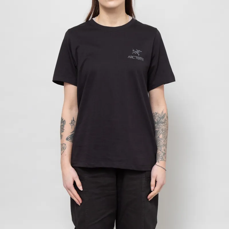 Arc'teryx Womens Kragg SL Cotton Emblem T Shirt Black