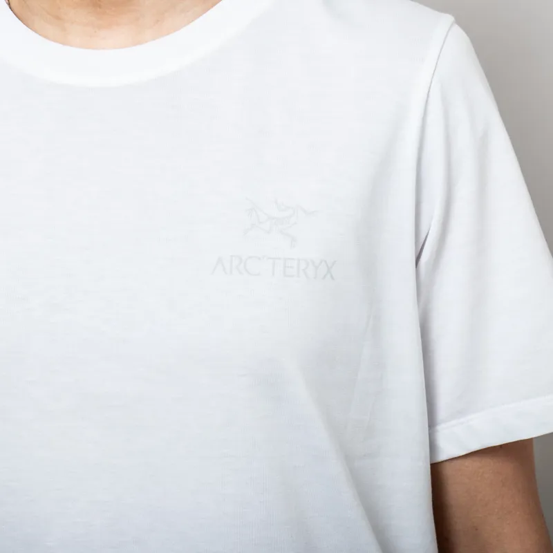 Arc'teryx Womens Kragg SL Cotton Emblem T Shirt White Light-4