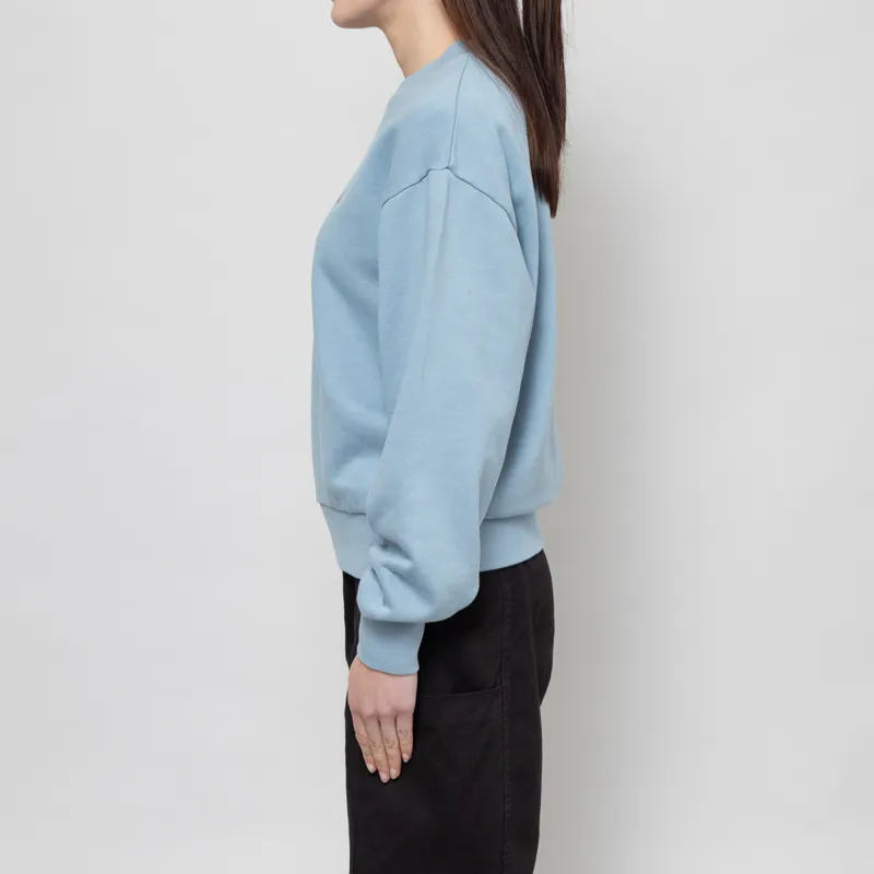 Carhartt WIP Womens Casey Sweatshirt Frosted Blue Silver-1