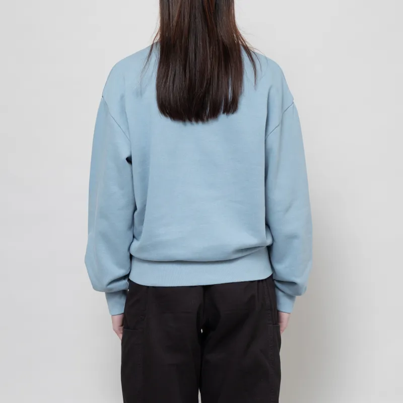 Carhartt WIP Womens Casey Sweatshirt Frosted Blue Silver-2