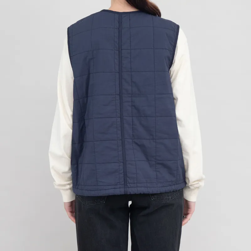 Folk Womens Quilted Boxy Gilet Soft Navy-2