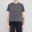 Colorful Standard Womens Organic Boxy Crop T Shirt Lava Grey